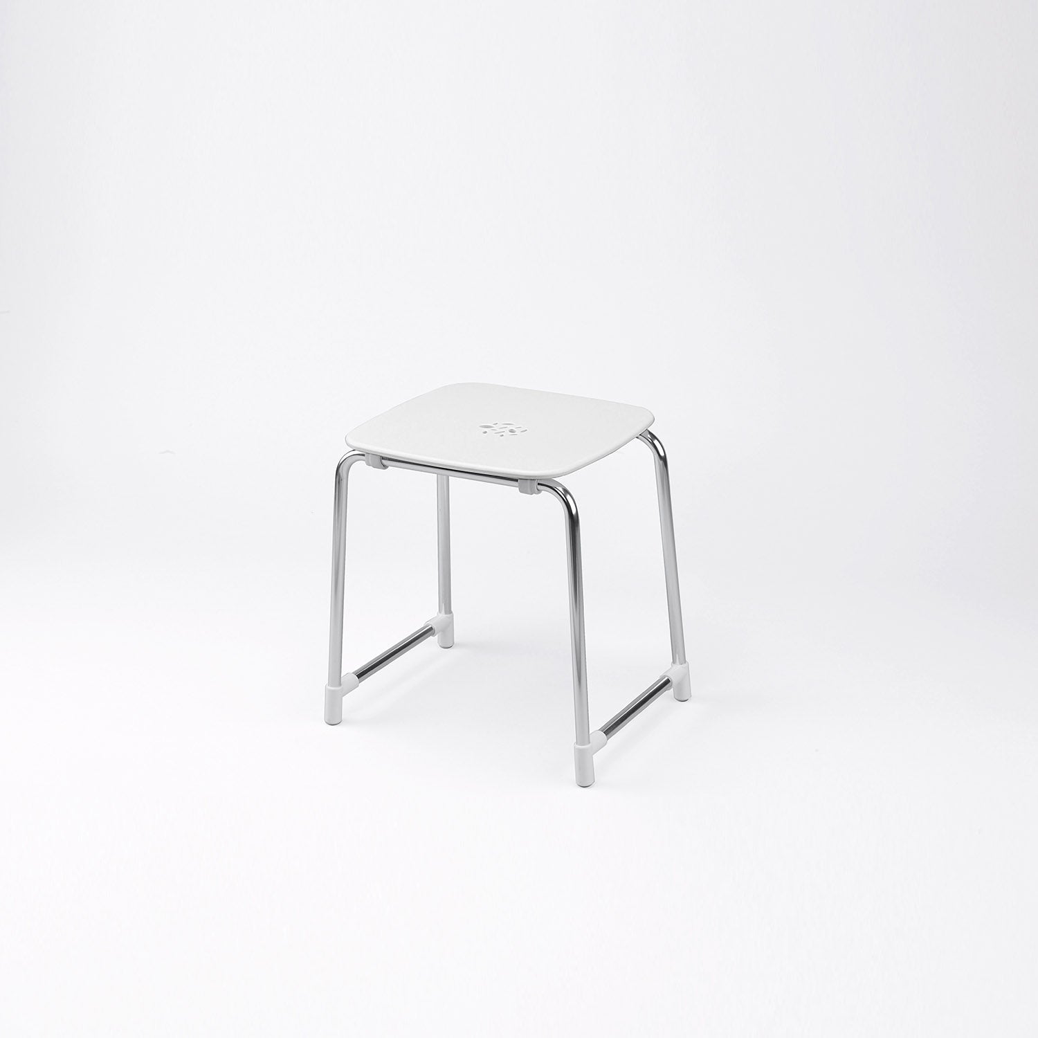 Sgabello Prima Classe di Gedy in Alluminio e ABS - Bianco