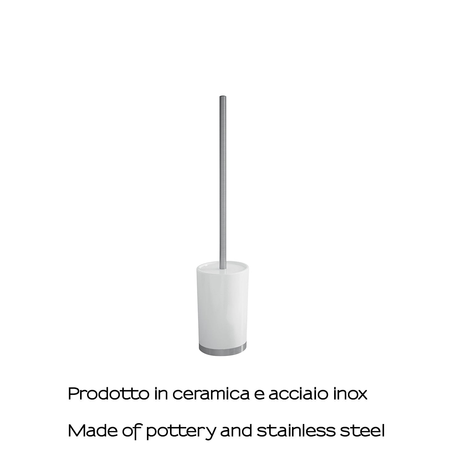  Scopino in ceramica e Acciaio Inox Gedy serie Petunia - Bianco by CeramicStore | Lo specialista del tuo bagno