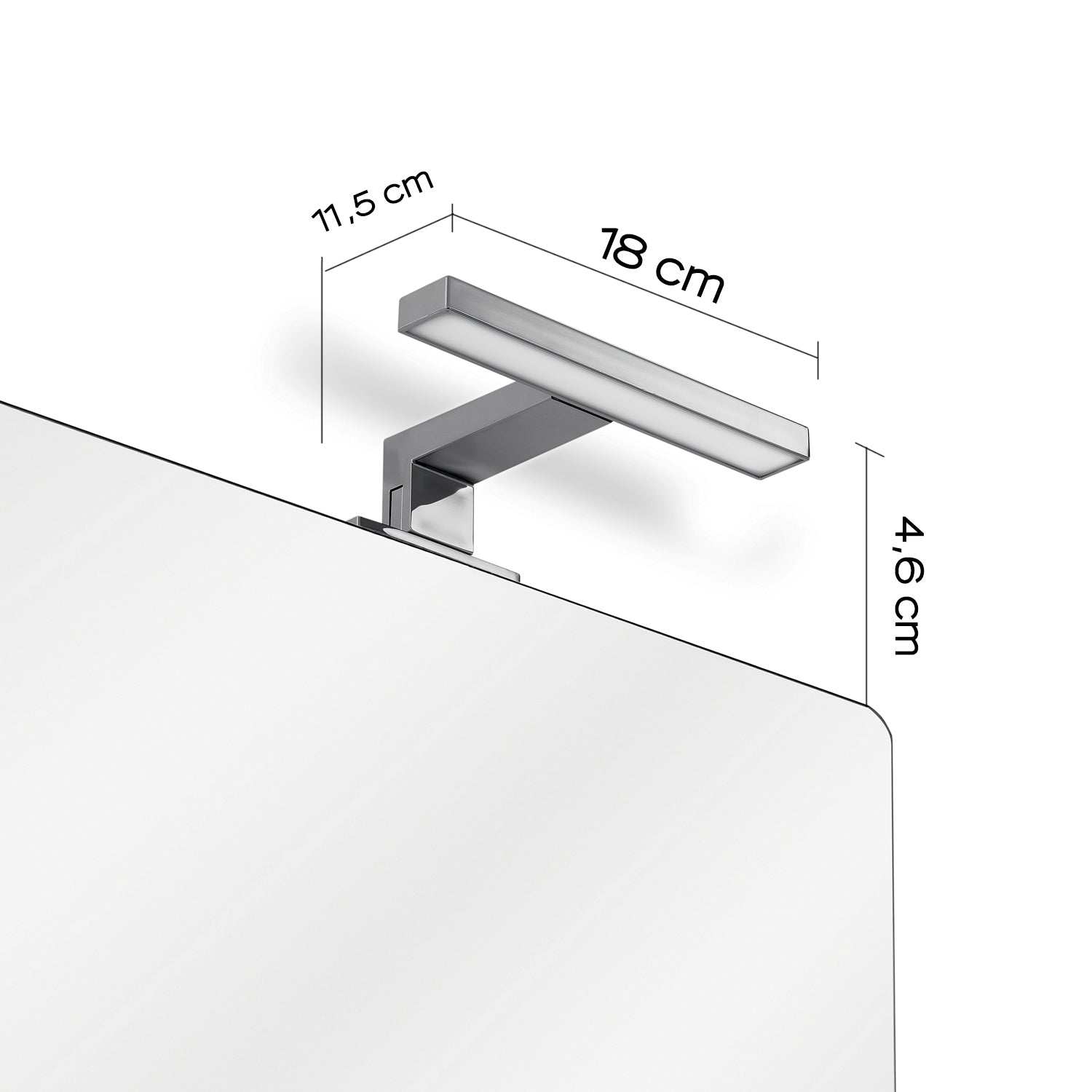  Lampada Led per specchio da 18 cm con attacco universale modello Madeira di Gedy - Cromato by CeramicStore | Lo specialista del tuo bagno