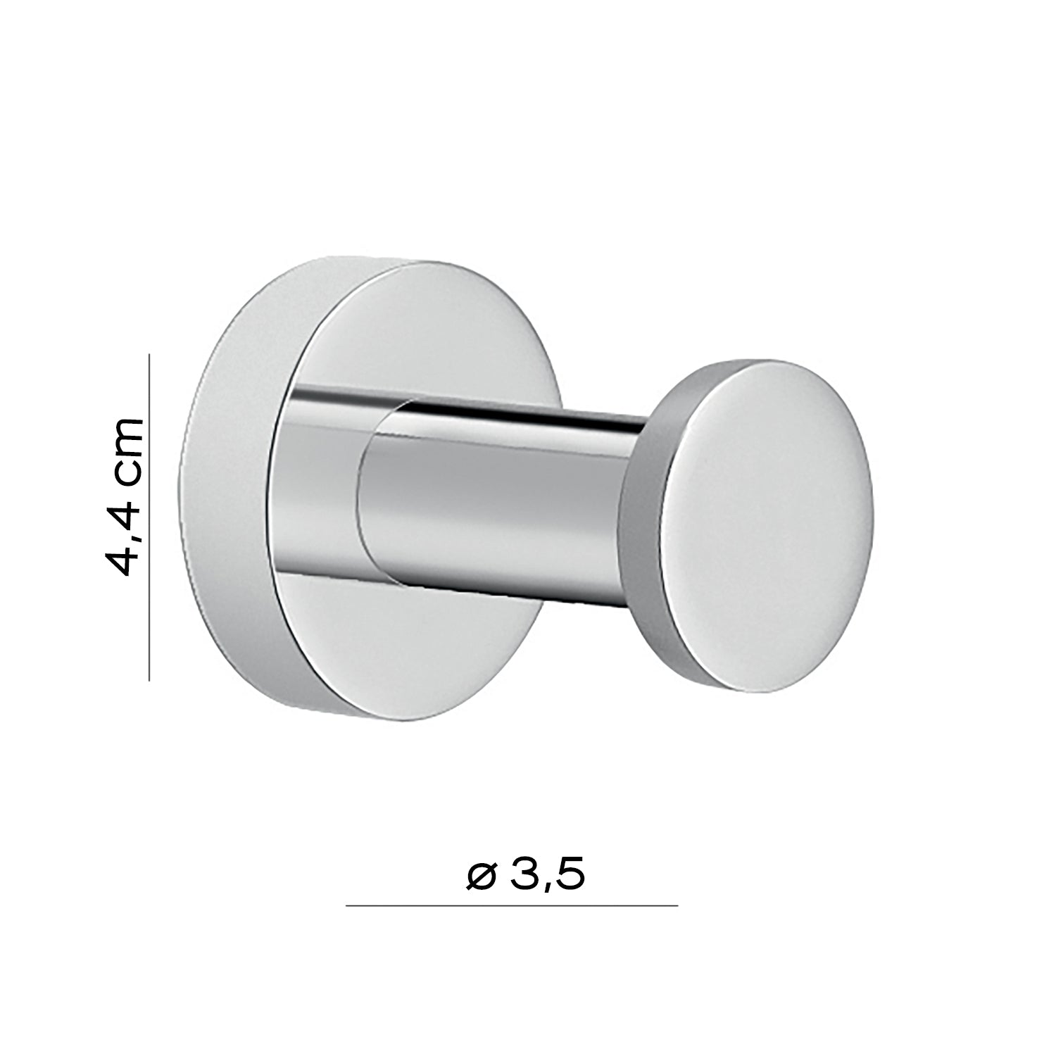  Appendiabiti singolo di Gedy modello Ustica in Ottone - Cromato by CeramicStore | Lo specialista del tuo bagno