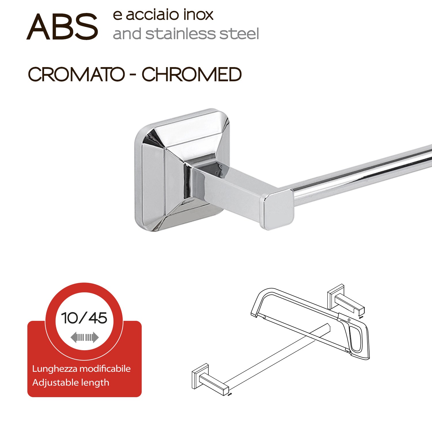  Portasalviette da muro con ventosa Gedy Ventus cm 45 in Acciaio Inox by CeramicStore | Lo specialista del tuo bagno