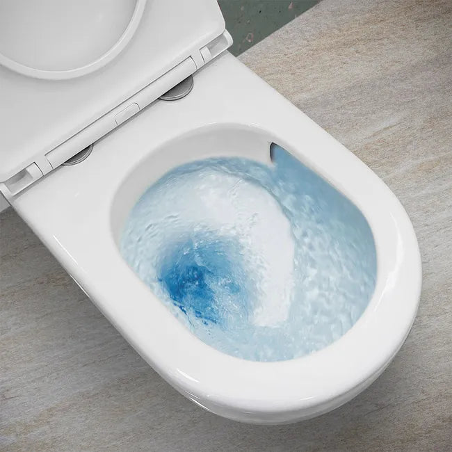 Sanitari filomuro Prime BathCore con scarico a vortice e copriwater soft-close 4