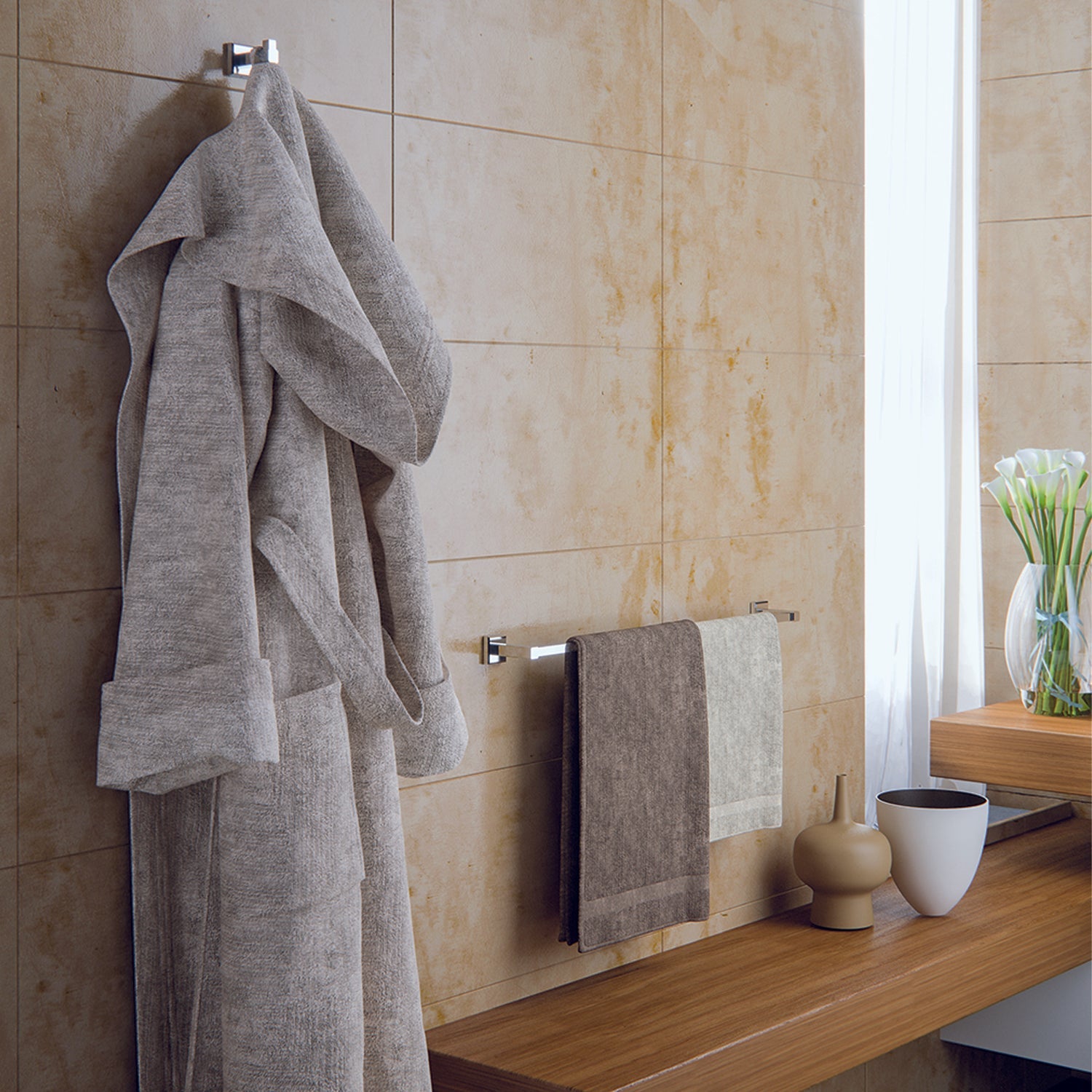  Portasalviette 60 cm in acciaio inox AISI 304 Colorado di Gedy - Cromato by CeramicStore | Lo specialista del tuo bagno