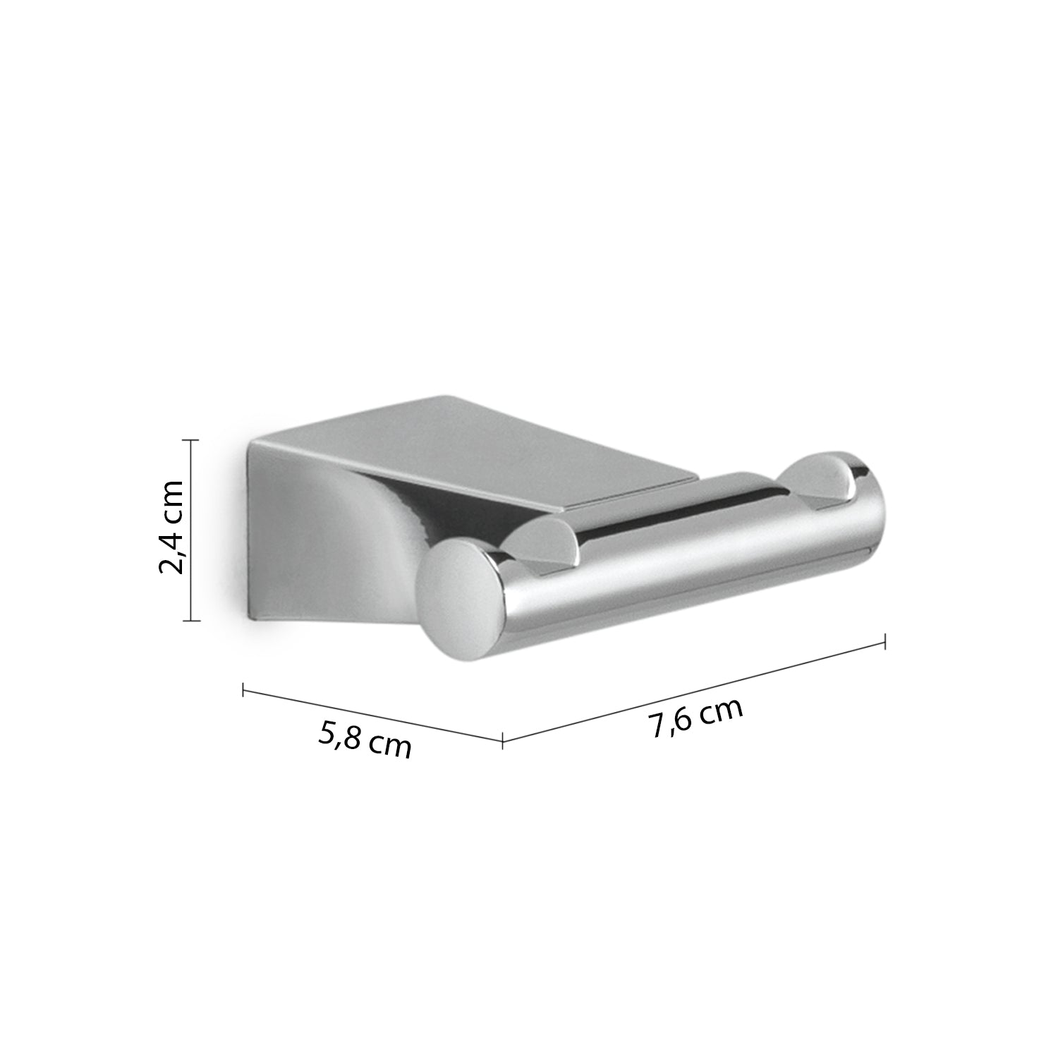  Appendiabiti doppio a parete in Acciaio Inox Gedy serie Tonale - Cromato by CeramicStore | Lo specialista del tuo bagno