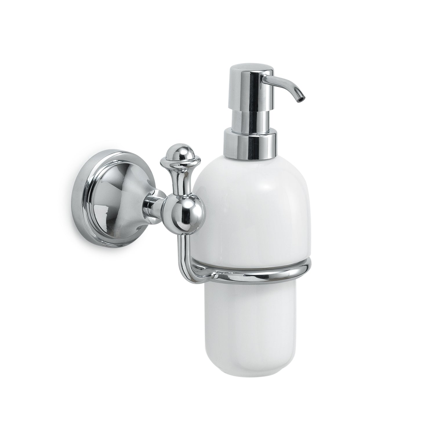 Dispenser sapone a parete con erogatore cromato Nevis di Gedy - Cromato by CeramicStore | Lo specialista del tuo bagno