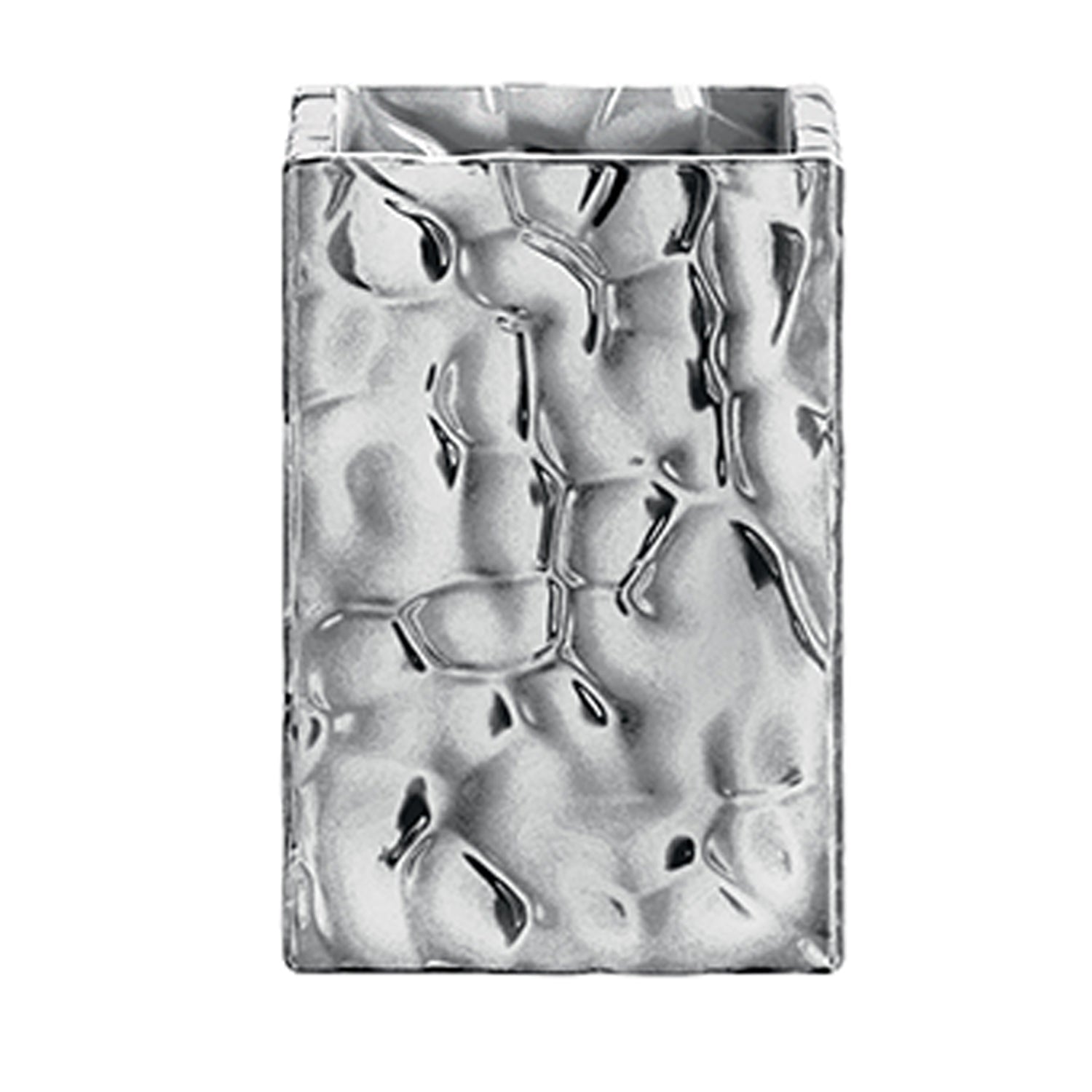 Portaspazzolini in ceramica Gedy modello New Martina - Argento