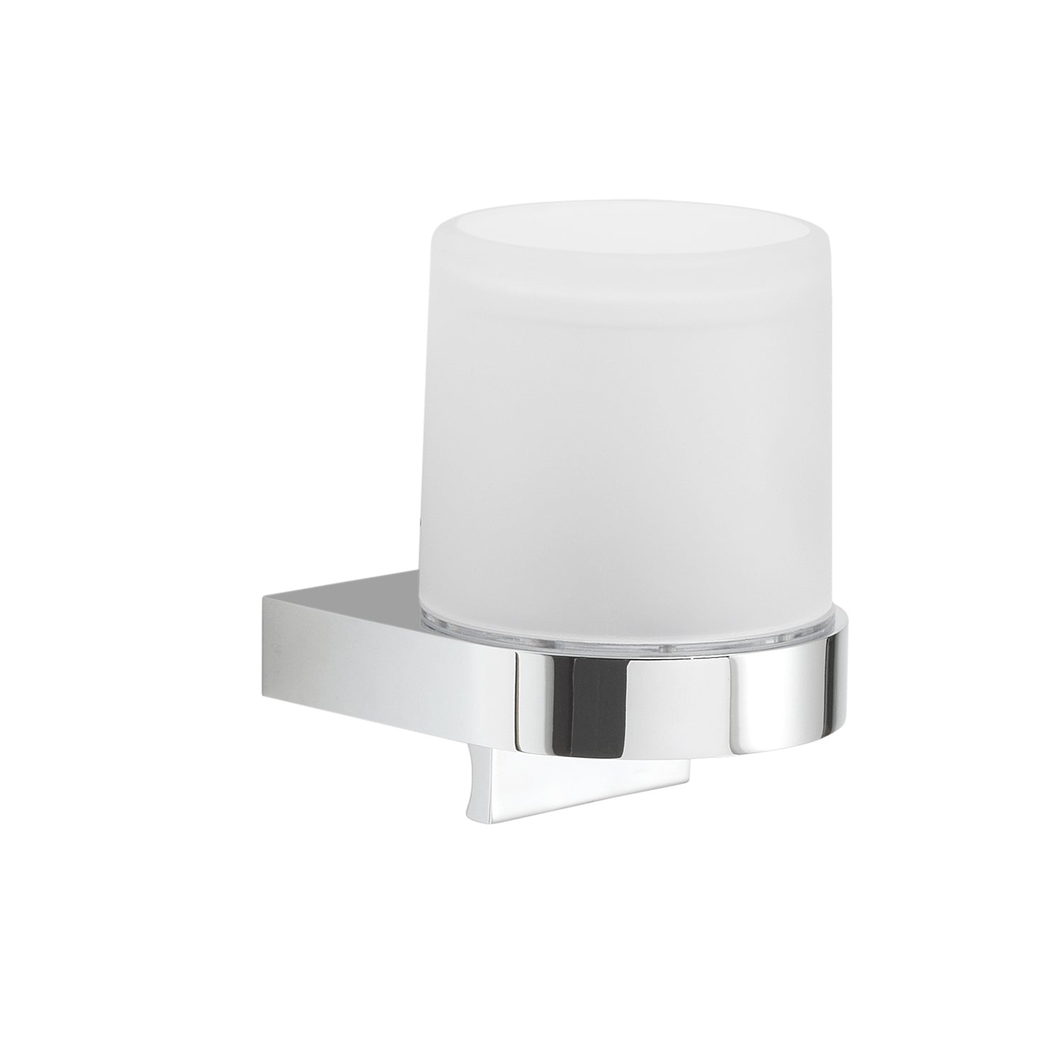 Distributore di sapone tondo di Gedy modello Giava da 150 ml in vetro e Cromall - Cromato by CeramicStore | Lo specialista del tuo bagno