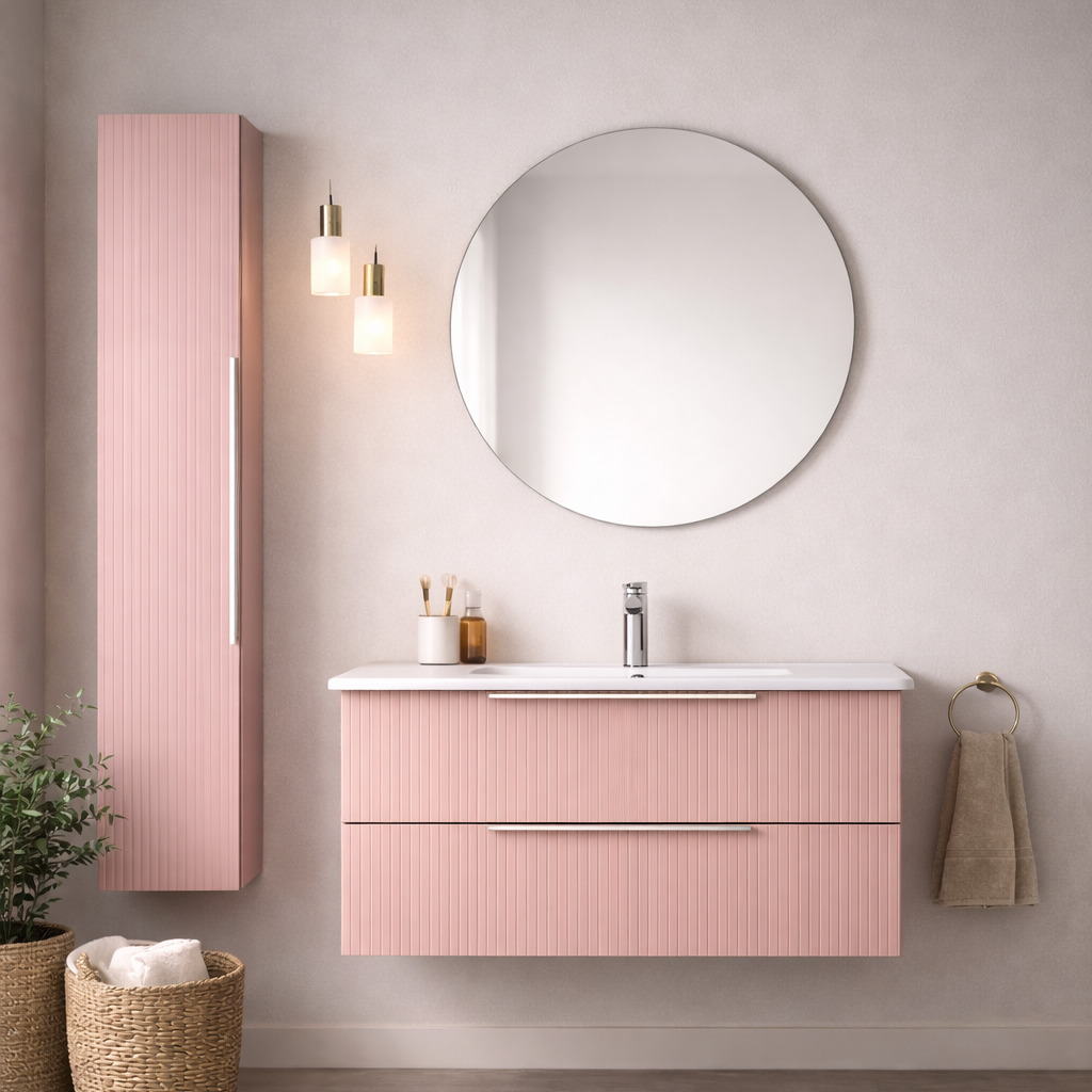 Pensile bagno sospeso cannettato Cubi&Co Riviera 30×150 cm - varie finiture