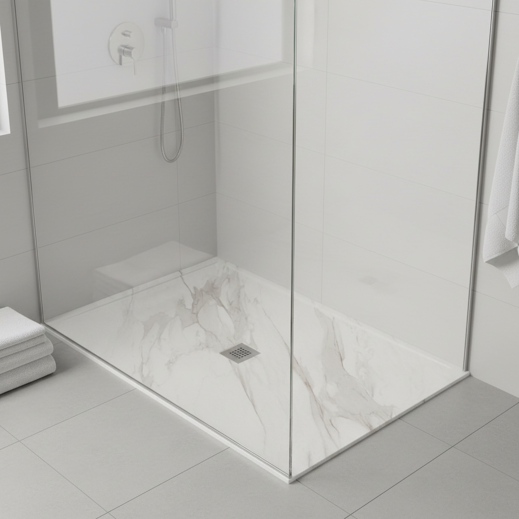 Piatto doccia antiscivolo Materica DocciaGo con stampa digitale