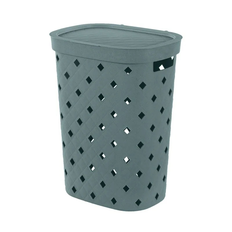 Cesto portabiancheria Frida by BathCore 55 lt in plastica resistente - Carta da zucchero 2