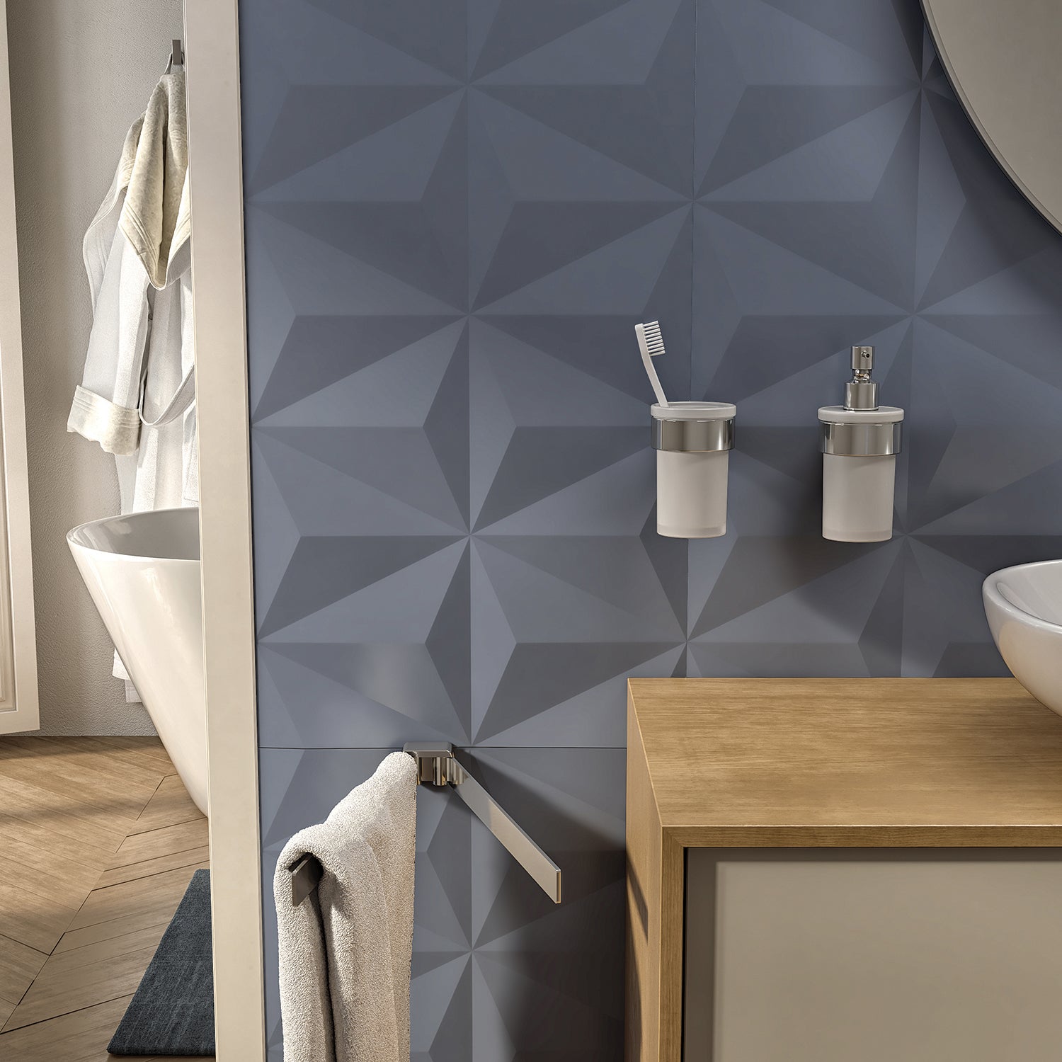  Portasalviette a snodo Gedy serie Pirenei - Cromato by CeramicStore | Lo specialista del tuo bagno