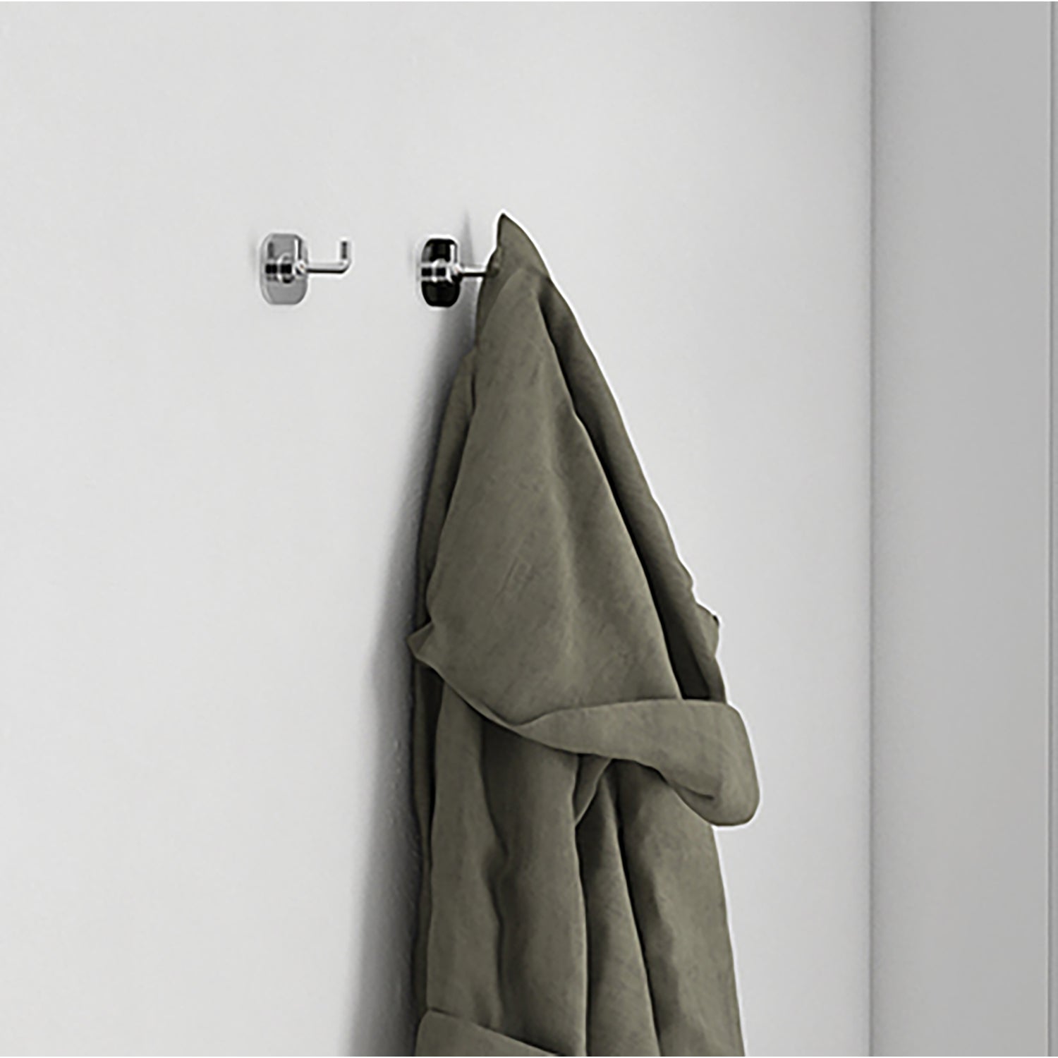  Appendiabiti doppio in acciaio inox e cromall Teide di Gedy - Cromato by CeramicStore | Lo specialista del tuo bagno