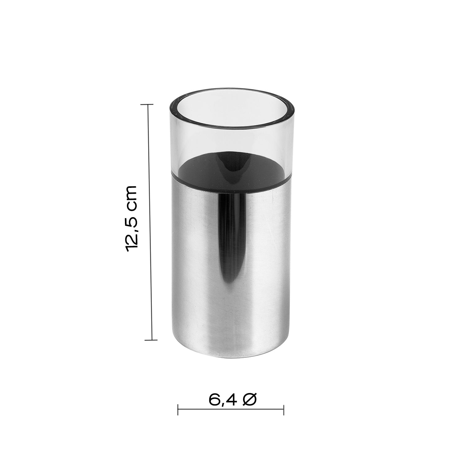  Portaspazzolini in Acciaio Inox Gedy serie Betty - Cromato