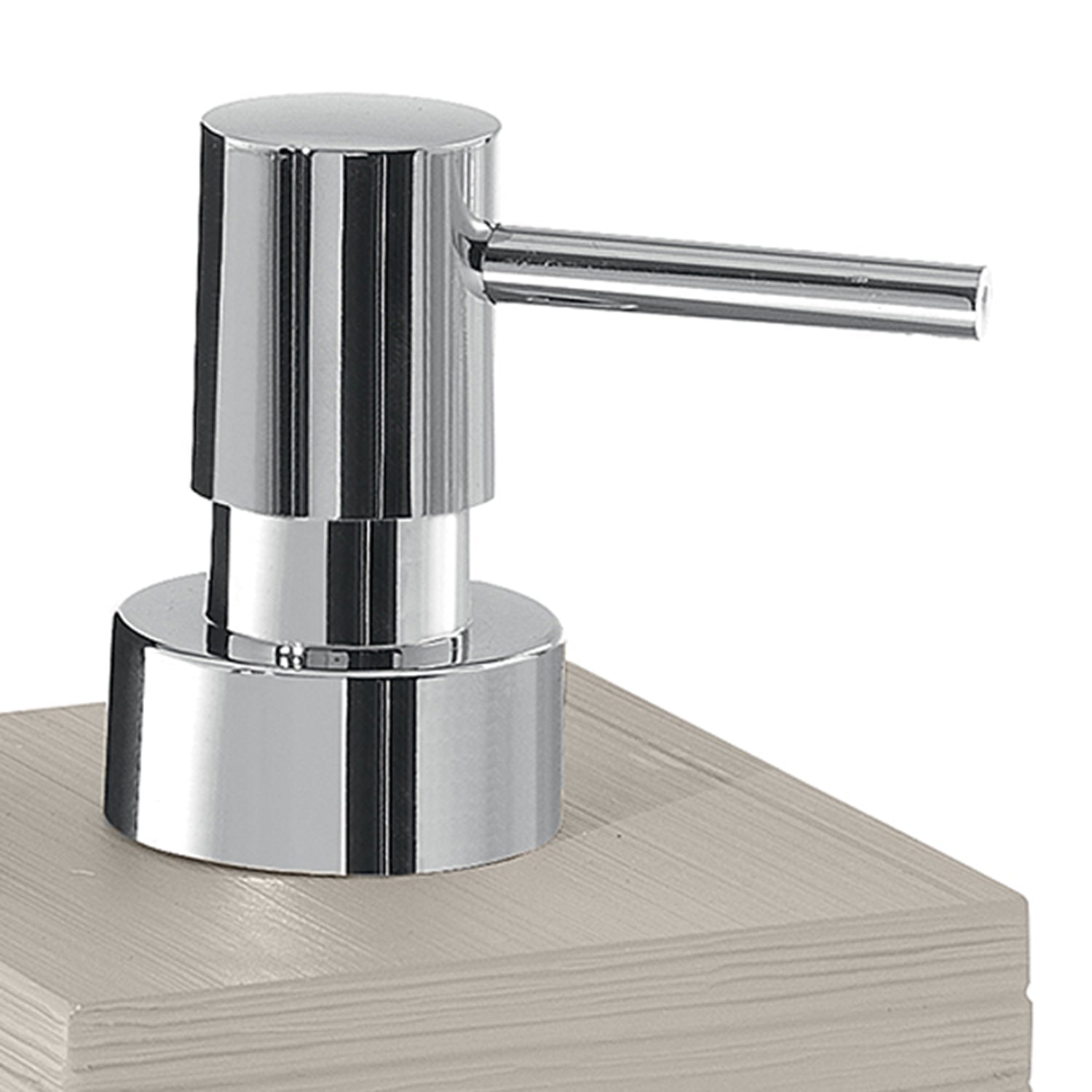  Dosasapone da appoggio con erogatore in plastica Gedy serie Quadrotto - Tortora Chiaro