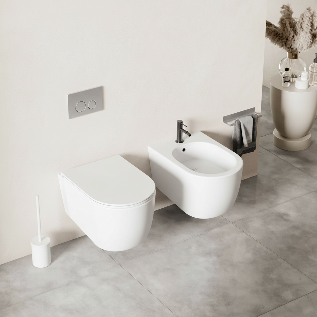 wc sospeso senza brida vortice risparmio acqua 3,5 litri