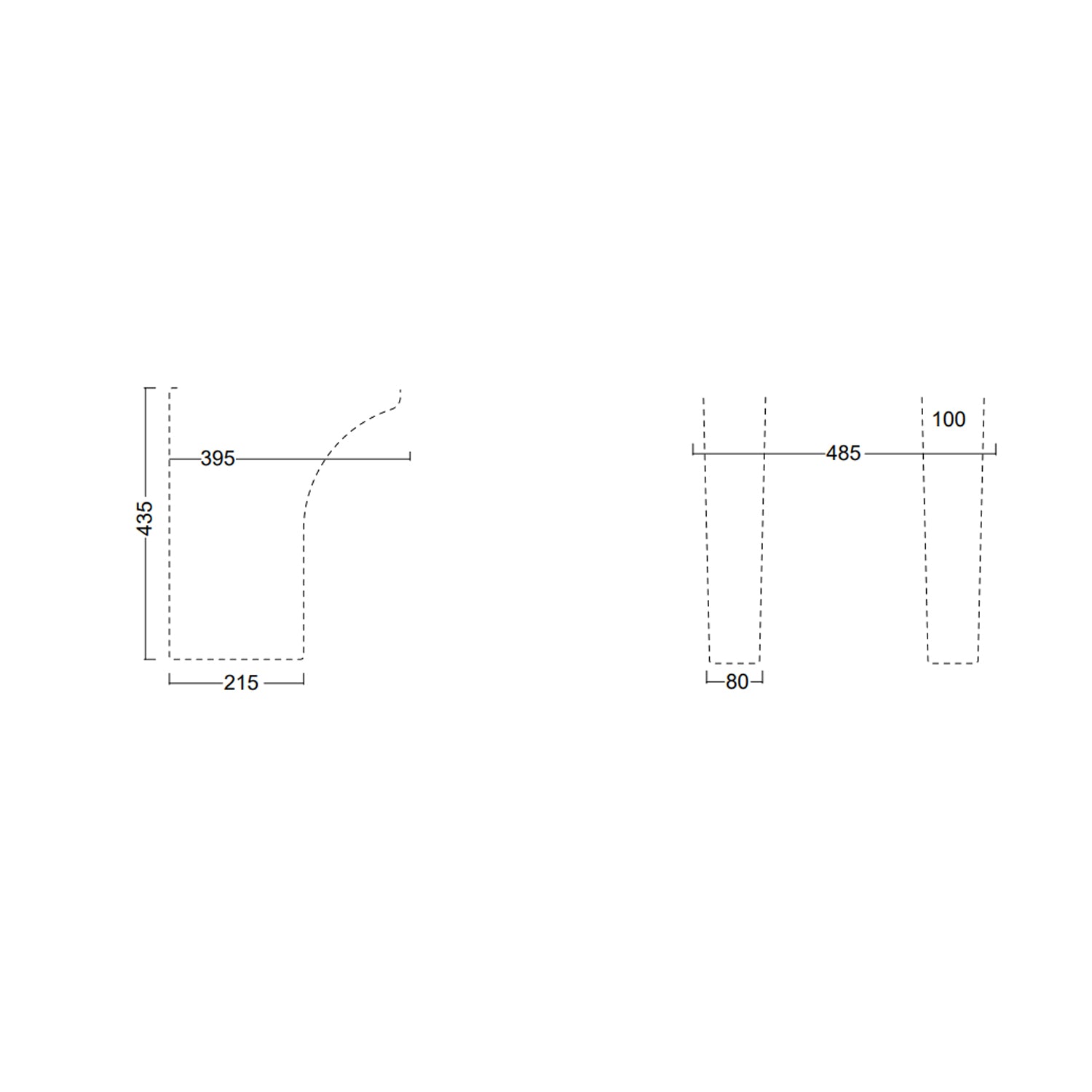 Coppia piedini per pilozzo in ceramica con codice 185-V156 2