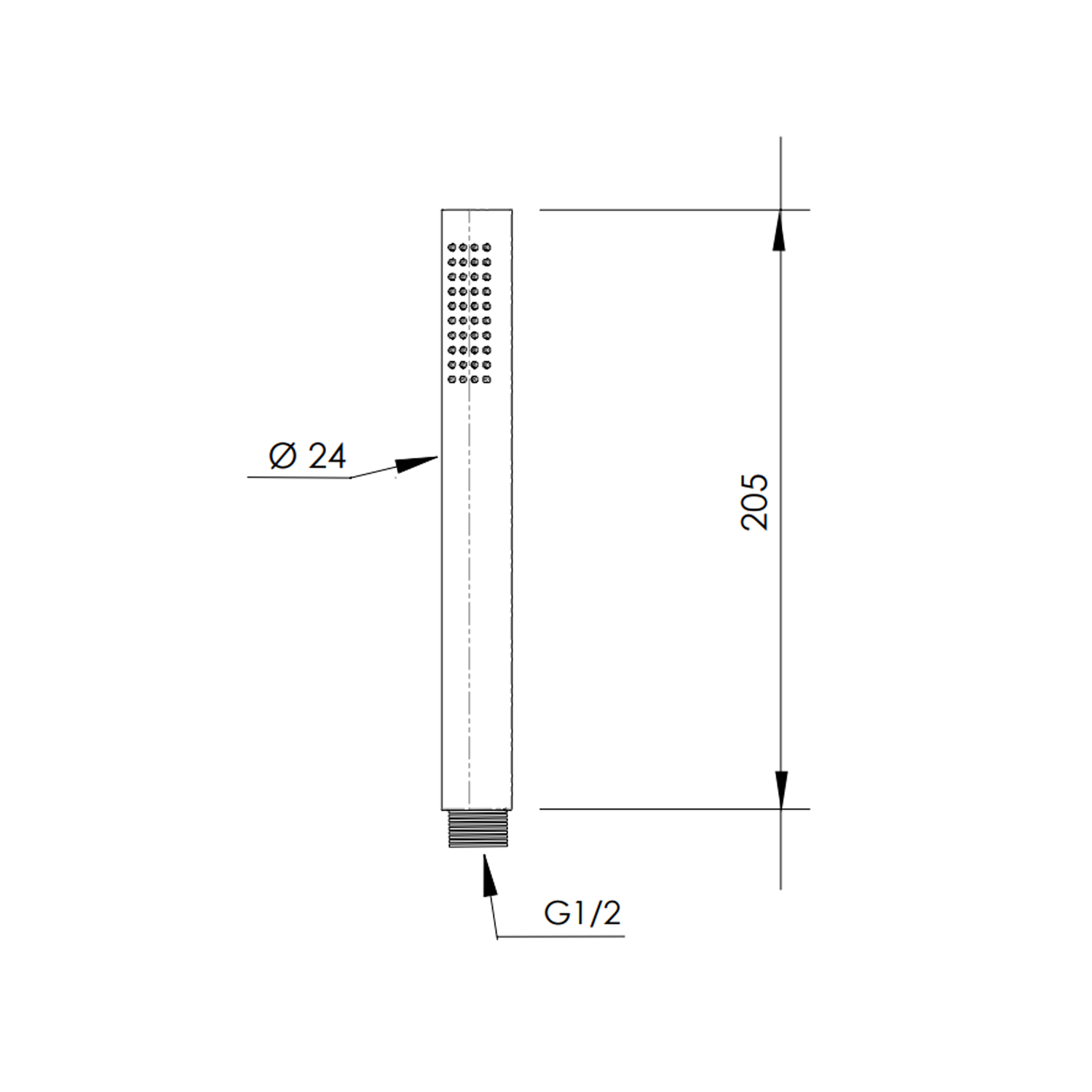 Doccia minimale anticalcare in ABS con getti in silicone Remer 20,5 cm - Cromo 2