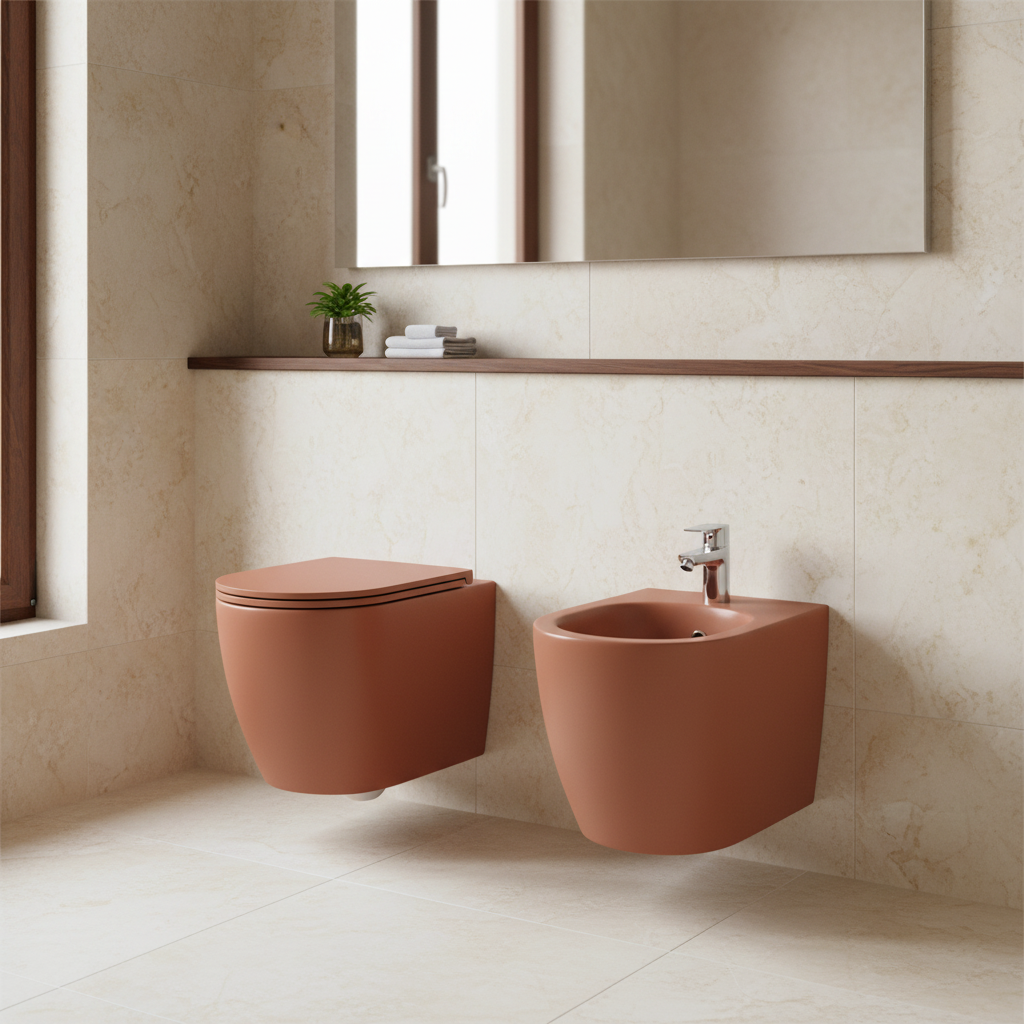 Set sanitari sospesi BathCore Infinity WC rimless e bidet