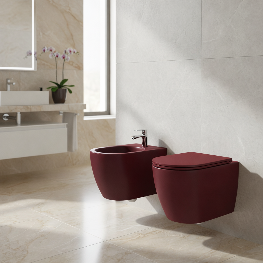 Set sanitari sospesi BathCore Infinity WC rimless e bidet