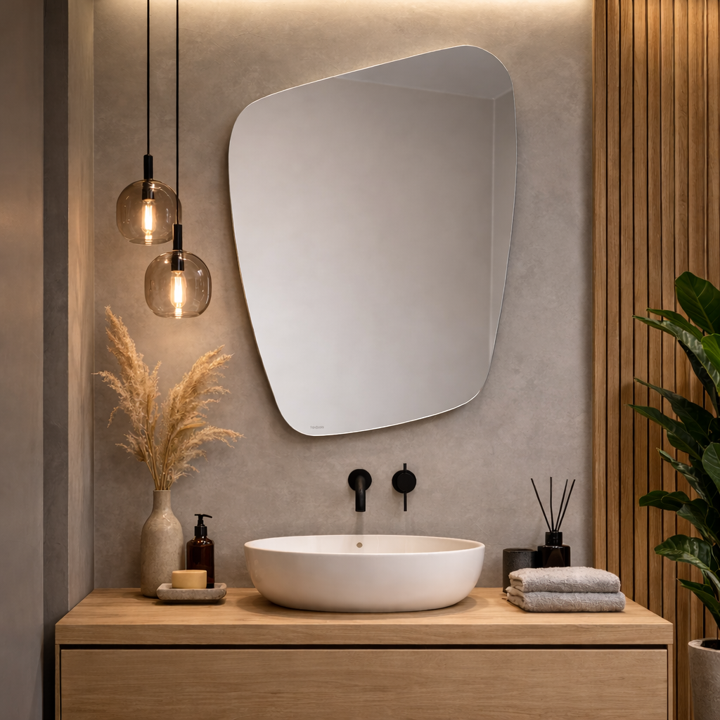Specchio bagno Glamour Cubi&Co 55×80 cm – specchio da parete dal design astratto
