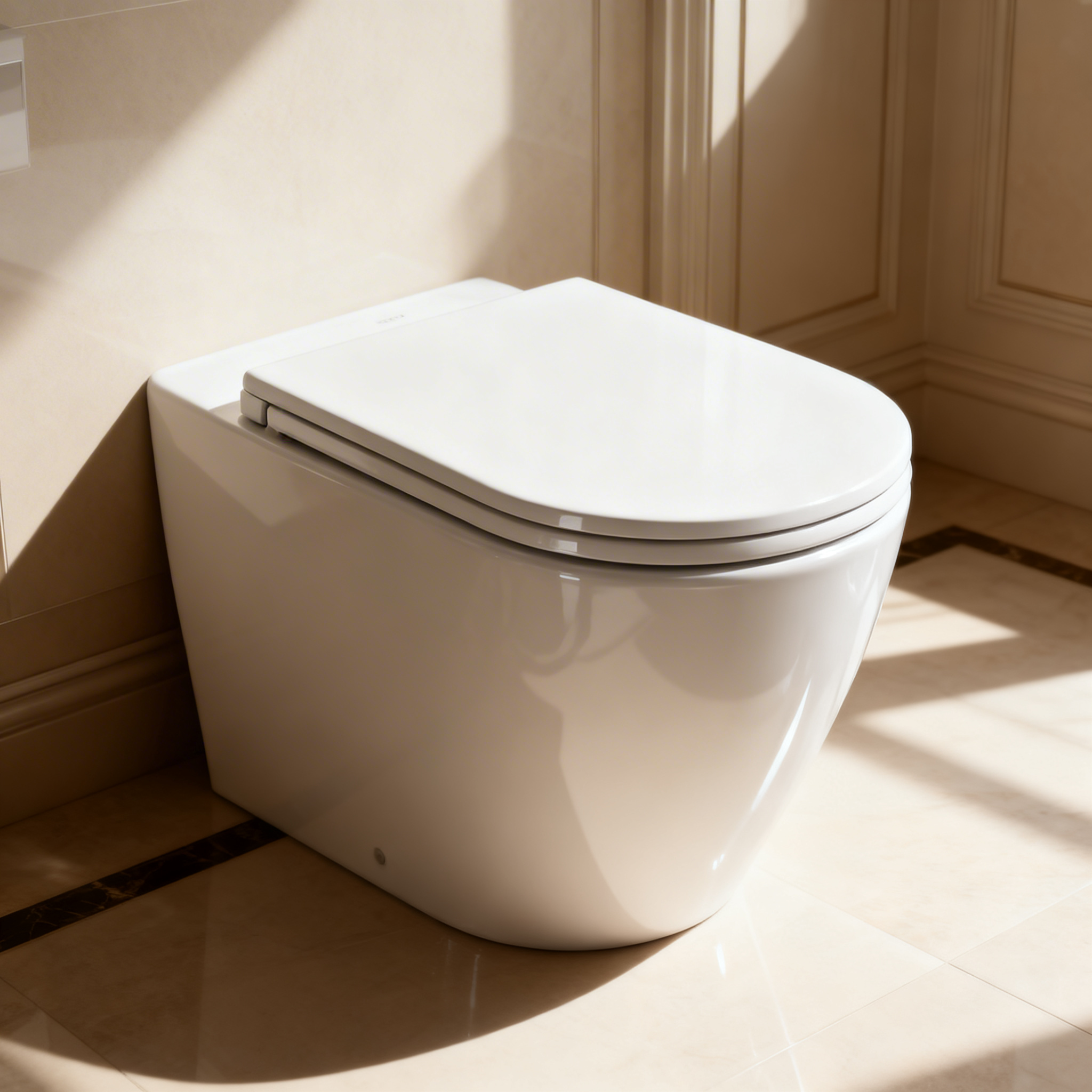Vaso filomuro rimless BathCore Infinity ceramica design moderno