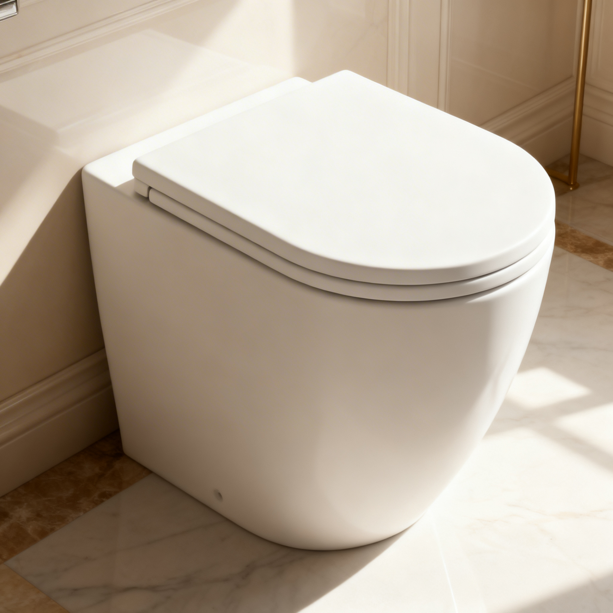 Vaso filomuro rimless BathCore Infinity ceramica design moderno