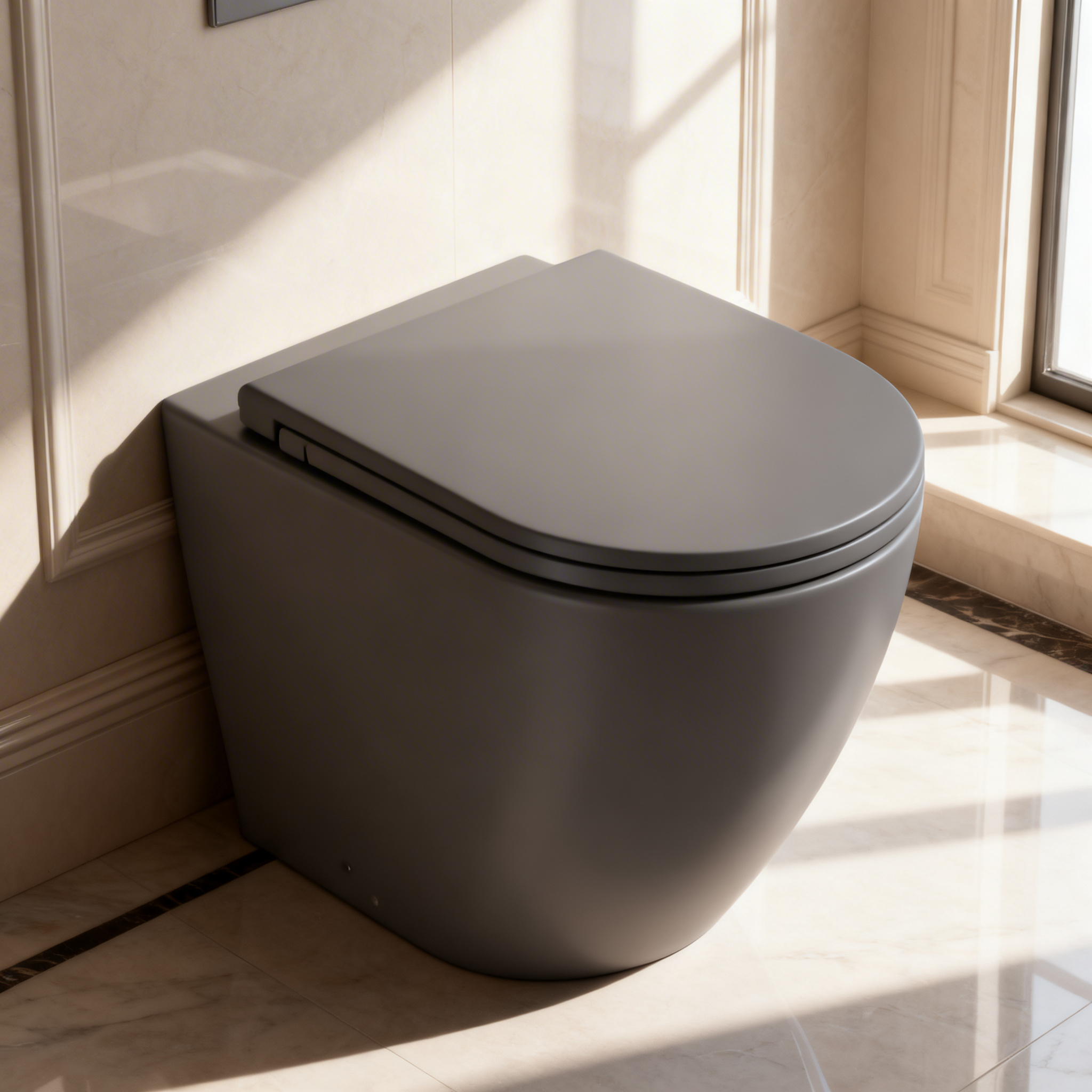 Vaso filomuro rimless BathCore Infinity ceramica design moderno