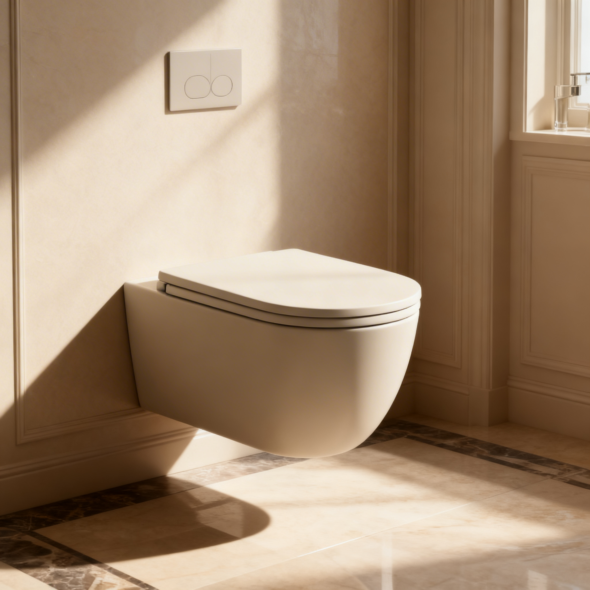 Vaso sospeso rimless BathCore Infinity ceramica design moderno