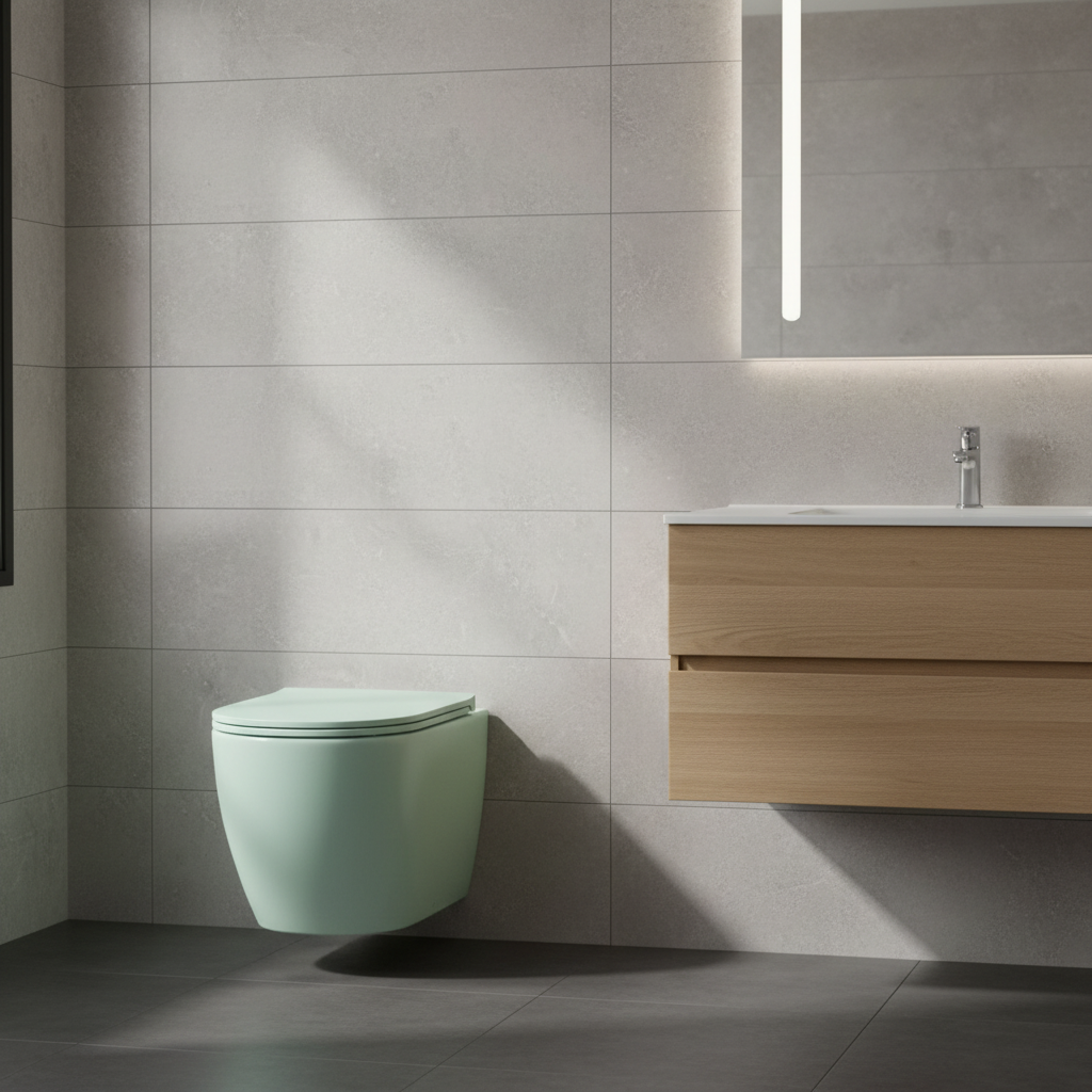 Vaso sospeso rimless BathCore Infinity ceramica design moderno