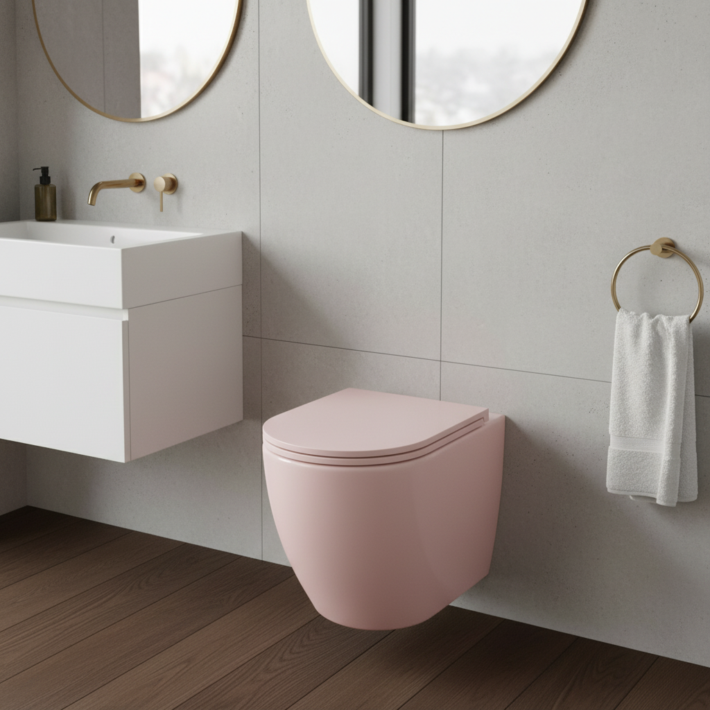 Vaso sospeso rimless BathCore Infinity ceramica design moderno