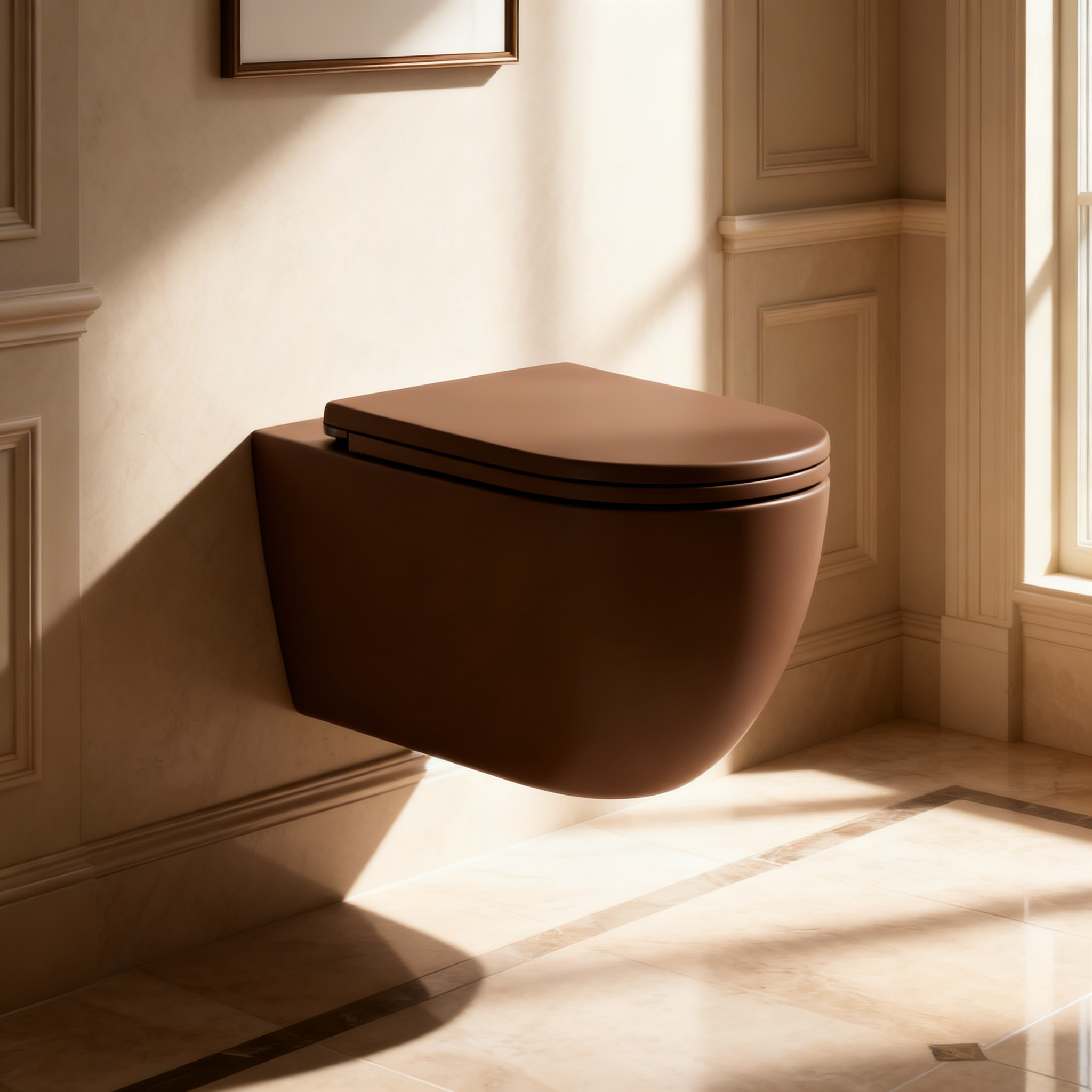 Vaso sospeso rimless BathCore Infinity ceramica design moderno