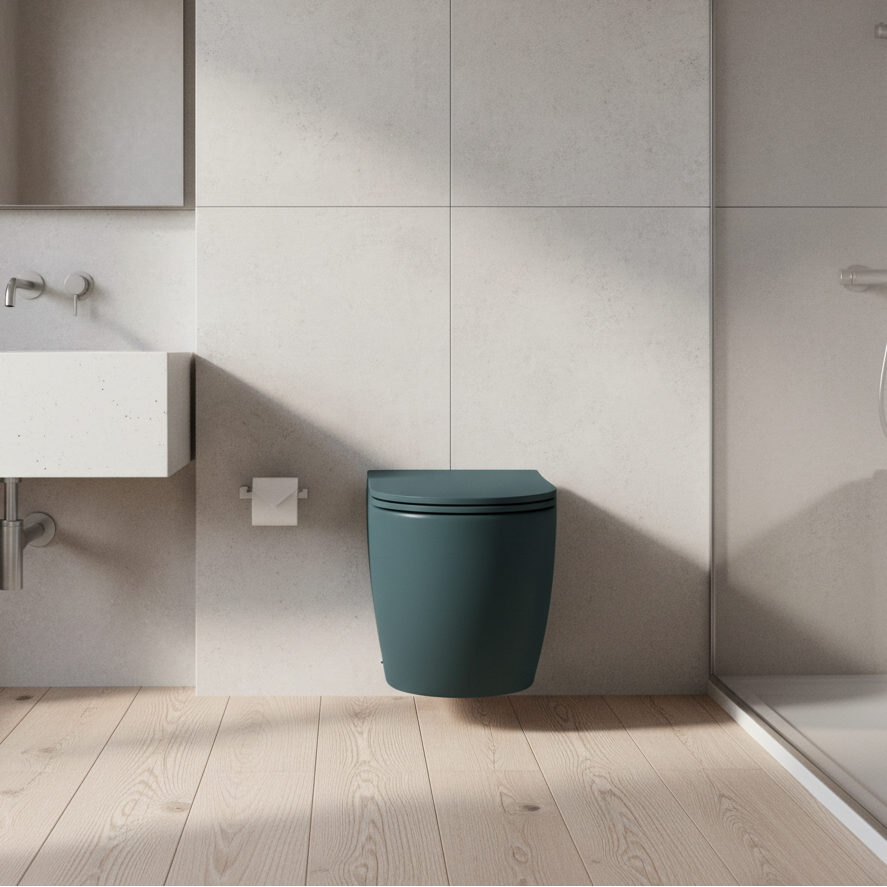 Vaso sospeso rimless BathCore Infinity ceramica design moderno