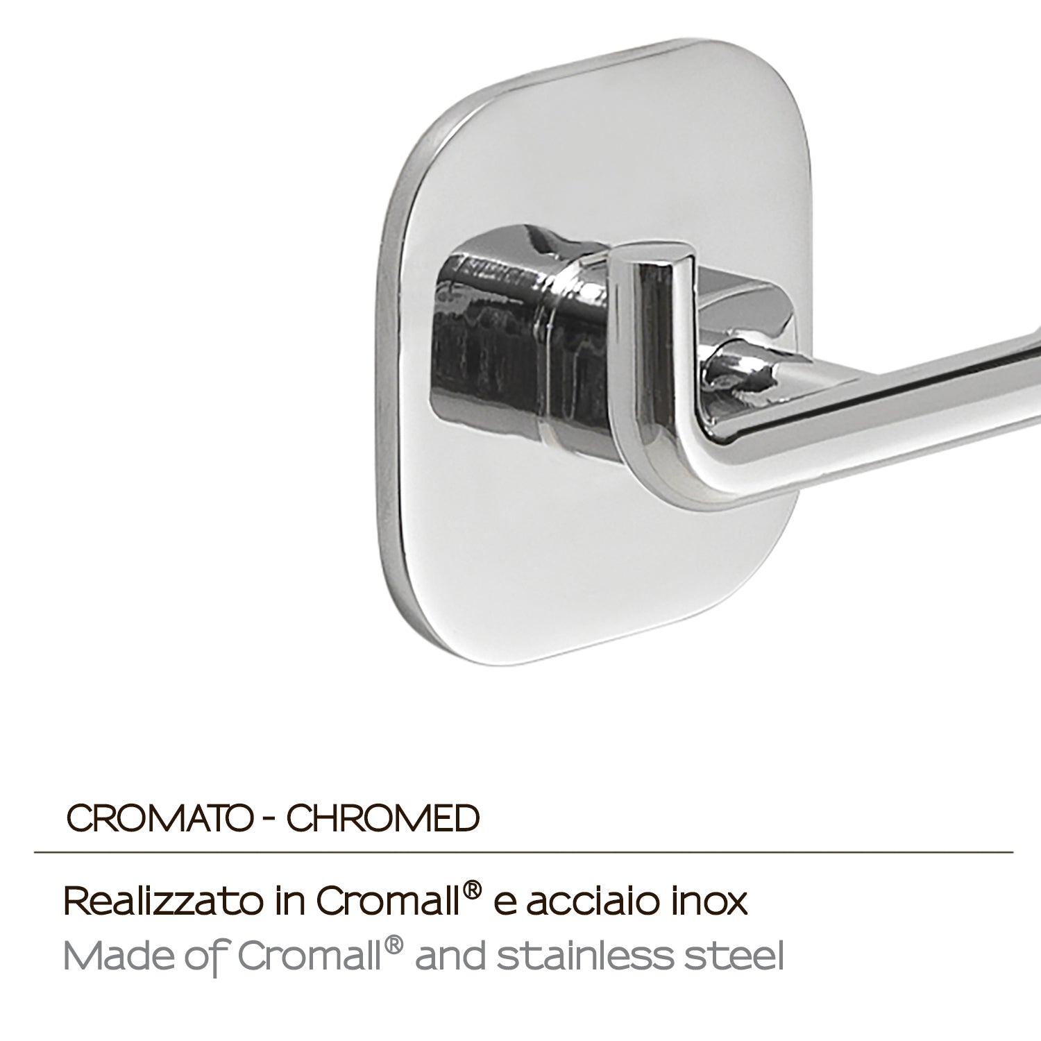  Appendiabiti doppio in acciaio inox e cromall Teide di Gedy - Cromato by CeramicStore | Lo specialista del tuo bagno