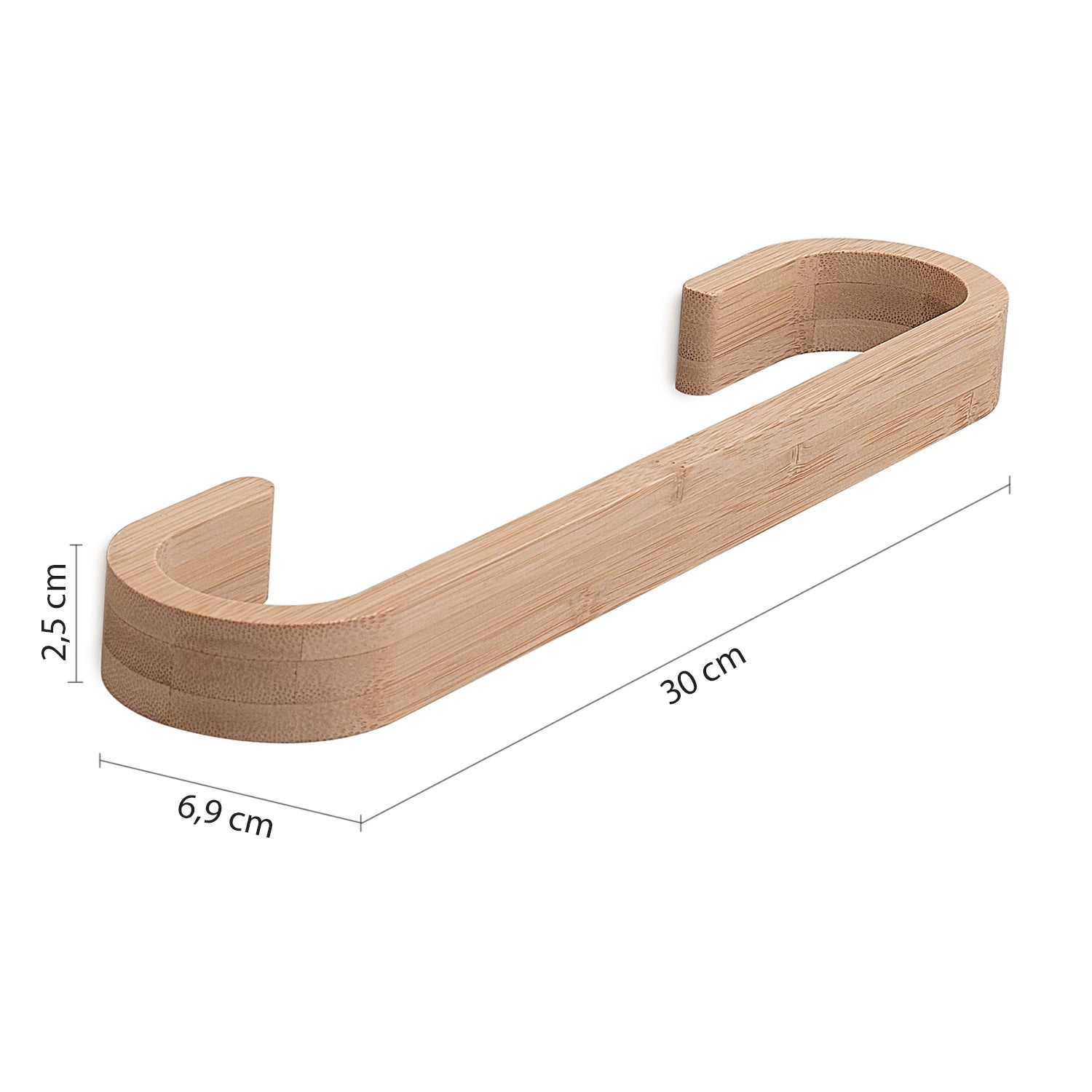  Portasalviette 30 cm in bambà¹ Gedy serie Himalaya - Naturale by CeramicStore | Lo specialista del tuo bagno