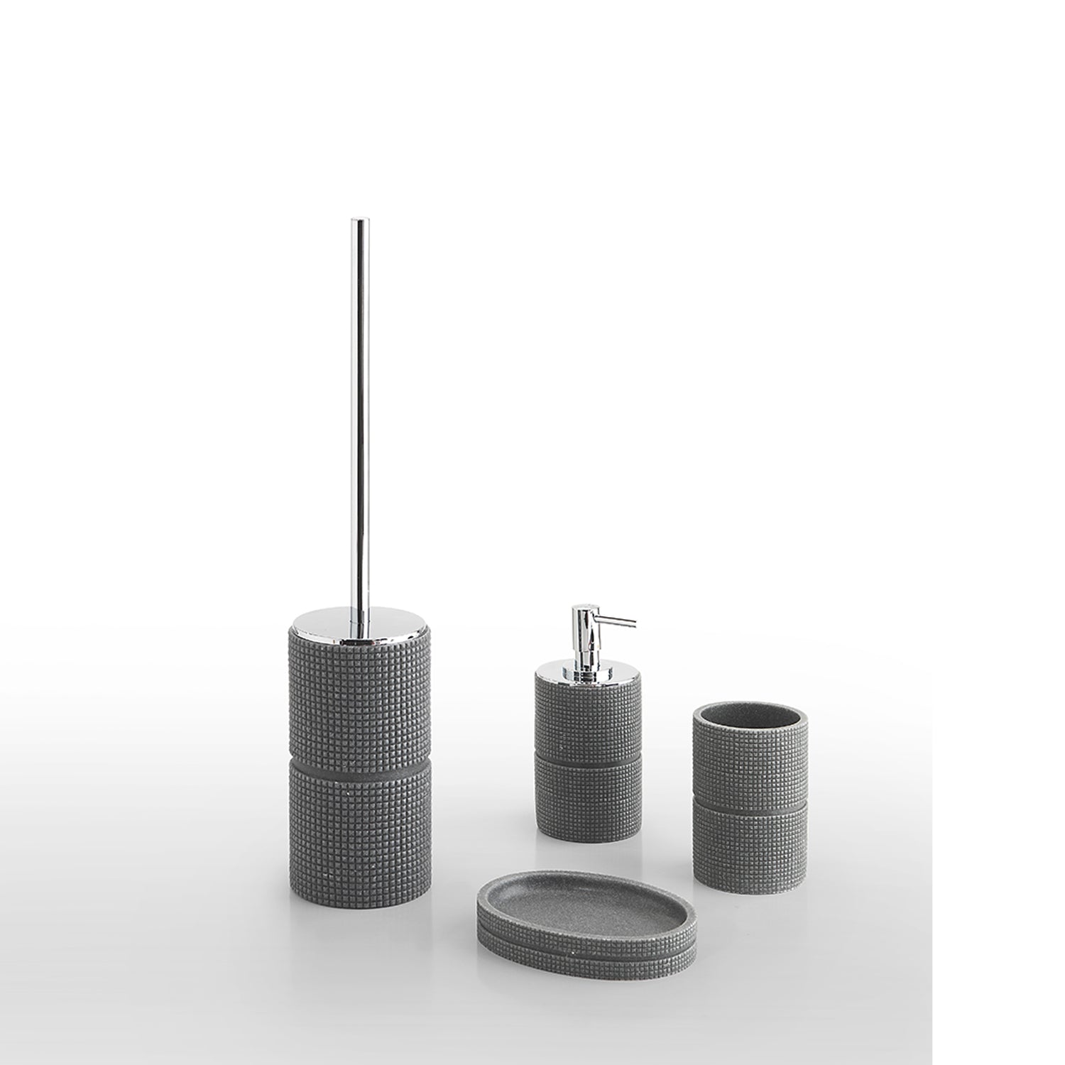  Portasapone in resina Gedy serie Petra - Grigio