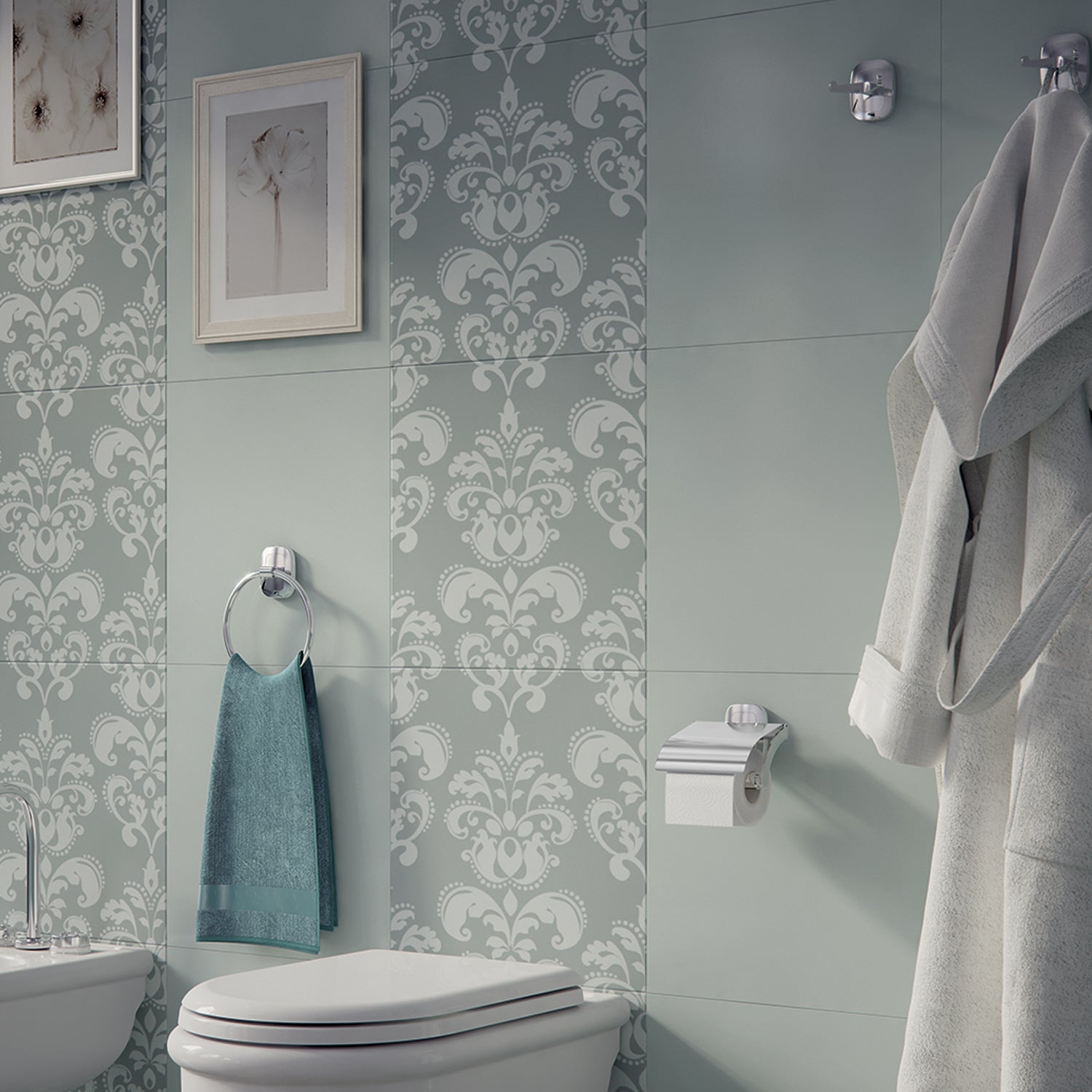  Appendiabiti doppio a parete di Gedy serie Everest - Cromato by CeramicStore | Lo specialista del tuo bagno